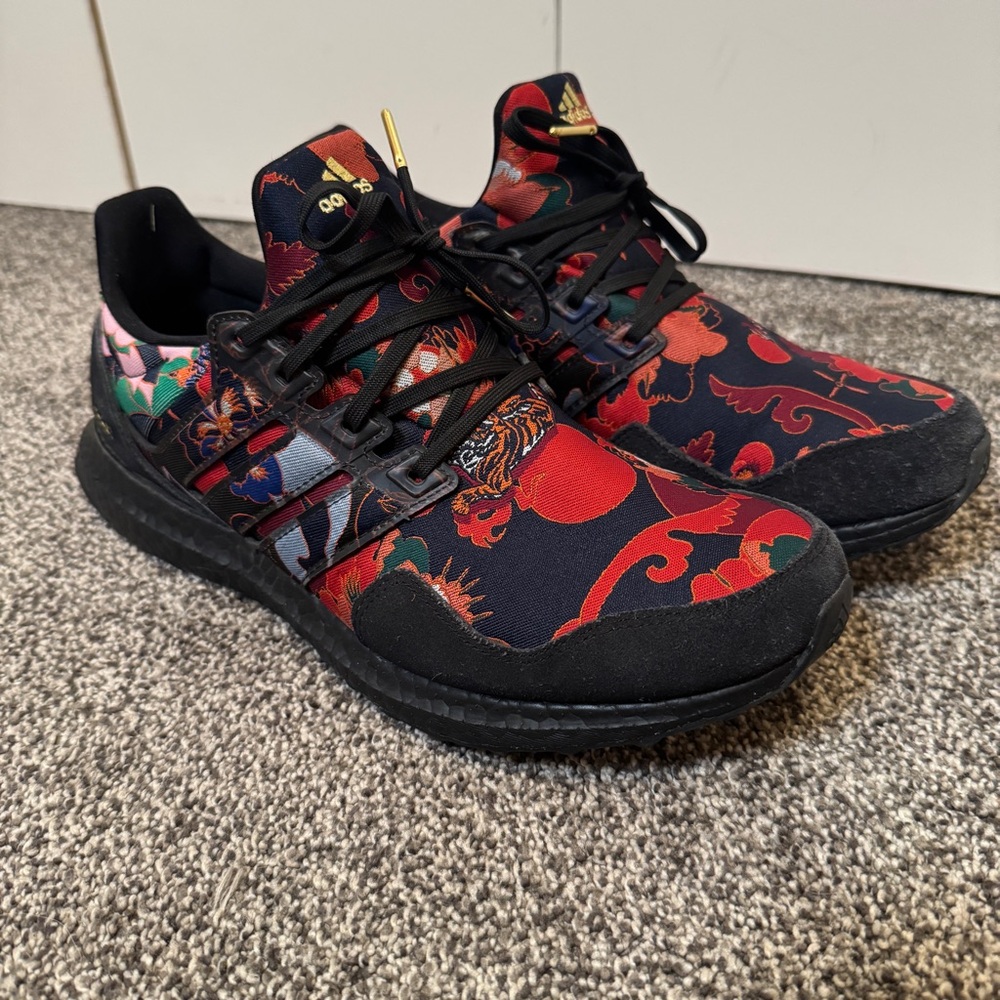 adidas UltraBoost DNA Floral FX1061 Lunar New Year 2020 Core Black Men’s 9.5 US